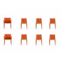 Manhattan Comfort 6-DC3432-CO Paris Coral Dining Chairs (Set of 8)